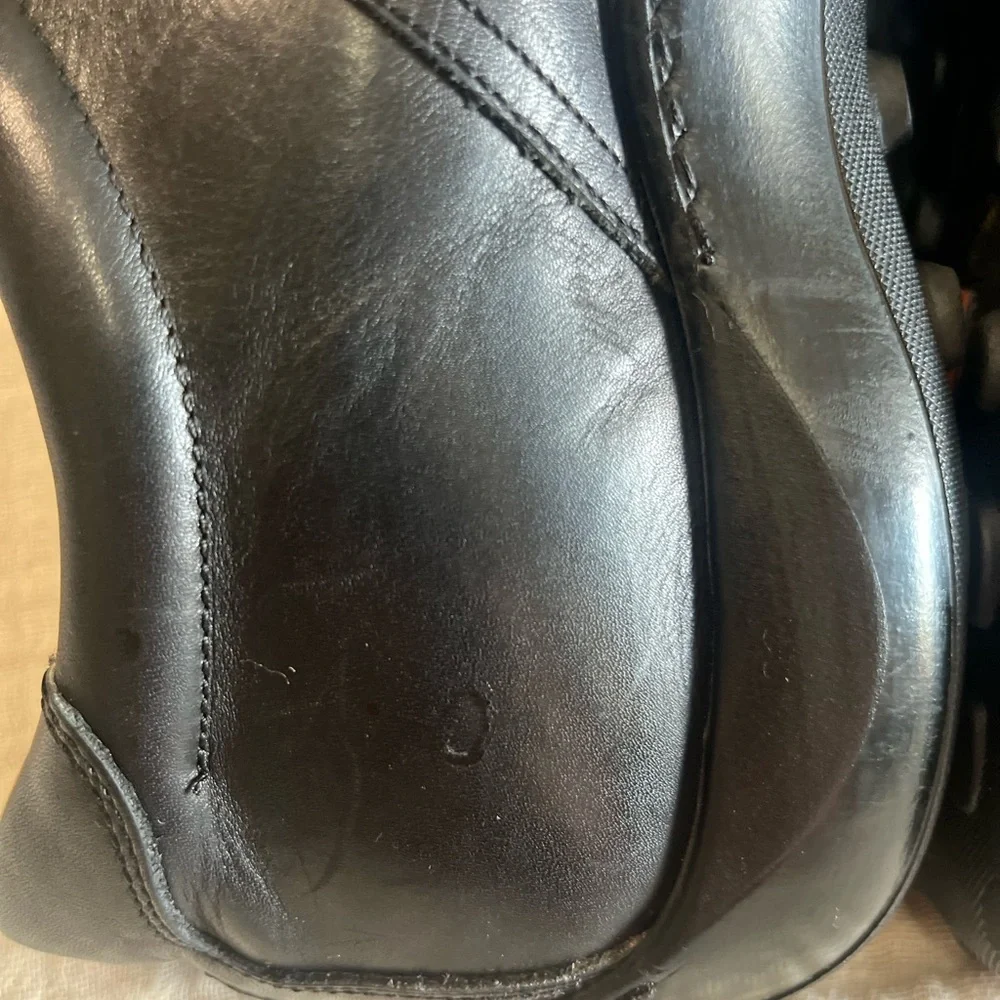 Coach Packard Mens Italian Leather Oxford Shoes Black Sz 11.5D Lace Up Derby